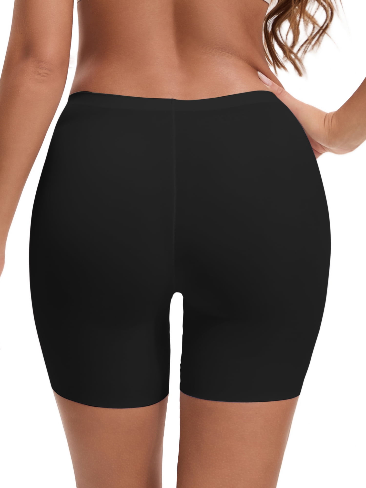 Unique Bargains Seamless Tummy Control Butt Lifter Thigh Slimmers Slip Shorts S Black
