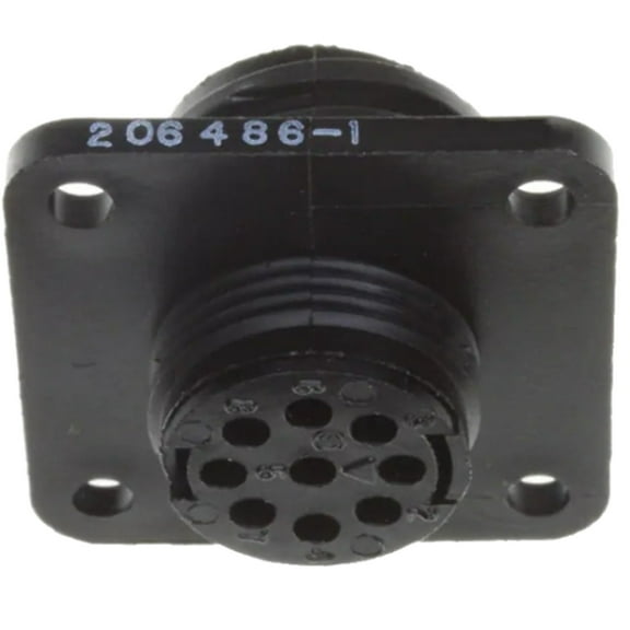 206486-1 Circular Connector Receptacle Housing Panel Mount 9 Position -