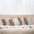 thumbnail image 4 of Ambesonne African Throw Pillow Cover 4 Pack, Hand Drawn Woman Art, 16", Multicolor, 4 of 5