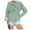 Light Green, variant on Women's Casual Round Neck Pullover Sweatshirt With Letter Print Comfortable Top For Mom Baggy Top