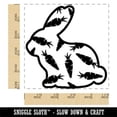 thumbnail image 2 of Bunny Side Profile Pattern Carrots Easter Square Rubber Stamp Stamping Scrapbooking Crafting - Small 1.25in, 2 of 7