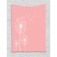 thumbnail image 1 of Dandelion Tapestry, Sketch Style Blowballs on Wind Botanical Inspirations Growth Bloom Summer Garden, Wall Hanging for Bedroom Living Room Dorm Decor, 60W X 80L Inches, Coral White, by Ambesonne, 1 of 2