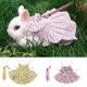 thumbnail image 2 of Vestido de falda de conejo chinchilla de moda para animales pequeños, ropa dulce para mascotas con hebilla, accesorios para mascotas de conejillo de indias y gatos, 2 of 5
