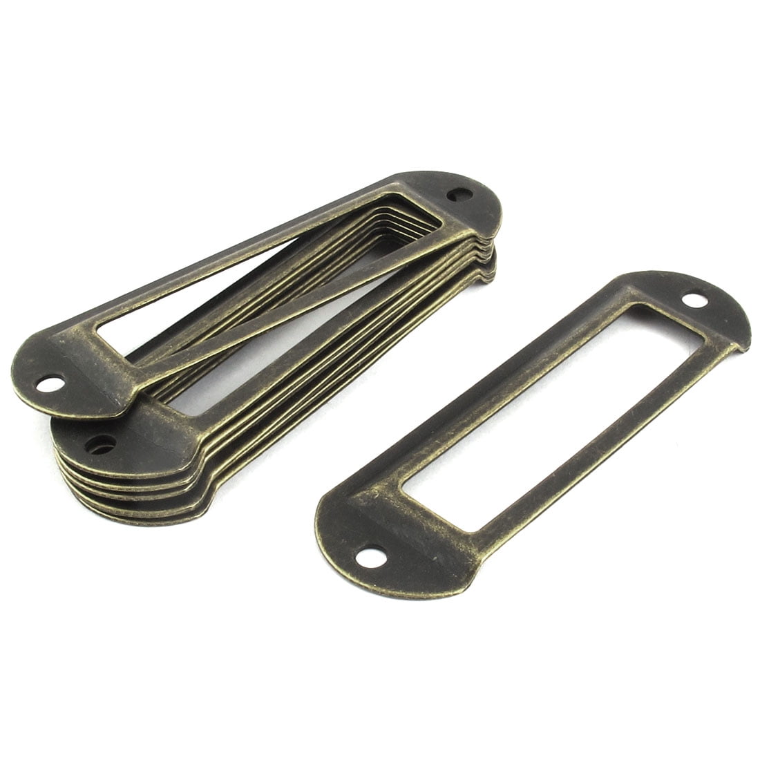Office Library 70 X 21mm File Drawer Tag Label Holder Bronze