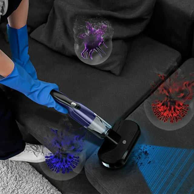 Xihbxyly Aspiradora, Potente Succión de 12000 Pa, Versátil para Colchones, Sofás y Pelos de Mascotas, Filtro Lavable, Diseño Ligero, Carga Usb, 30 Min de Autonomía, Uso Doméstico, Azul, 40 X 20 X 6 C