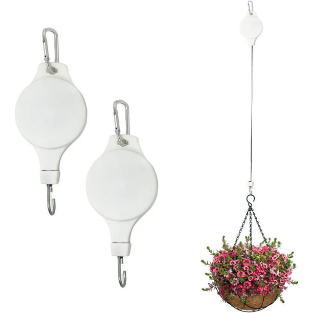 Tianlu Plant Pulley, Adjustable and Retractable Plant Hangers Outdoor