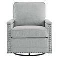 thumbnail image 5 of Modway Ashton Upholstered Fabric Swivel Chair in Light Gray, 5 of 7