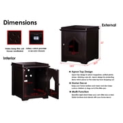 PAWLAND Decorative Cat House,Cat Home, Indoor Pet Crate - Litter Box Enclosure