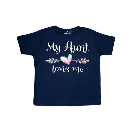 

Inktastic My Aunt Loves Me- Heart Gift Toddler Boy or Toddler Girl T-Shirt