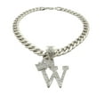thumbnail image 5 of Initial Letter Charm Cuban Dog Cat Pet Puppy Silver Plated Collar Chain Necklace, 5 of 9