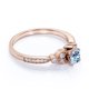 thumbnail image 4 of JeenMata Anillo de Compromiso Halo de 4 Puntas: Rubí y Moissanita de Corte Redondo de 1,2 TCW Creados en Lab: Hermoso Anillo de Compromiso con Pavé Cruzado; Baño de Oro Blanco de 18 K sobre Plata, 4 of 6