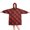 Red Black Checkerboard, variant on Black and White Checkered Pattern Wearable Oversized Blanket,Wearable Blanket Hoodie for Adults,Cozy Hooded Blankets with Super Pockets,Super Warm Fuzzy Pullover for Women & Men