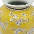thumbnail image 4 of A&B Home Yellow Porcelain Tapered Vase with Floral Design 6.1" x 6.1" x 10.6", 4 of 10