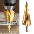 thumbnail image 4 of Step Drill Bit High Speed Steel Barb Step Drill Bit Step Drill Bit Hole Cutter Tool with X Shaped Opening Design and Hex Handle for Drilling Stainless Steel Plastic Plates, 4 of 8