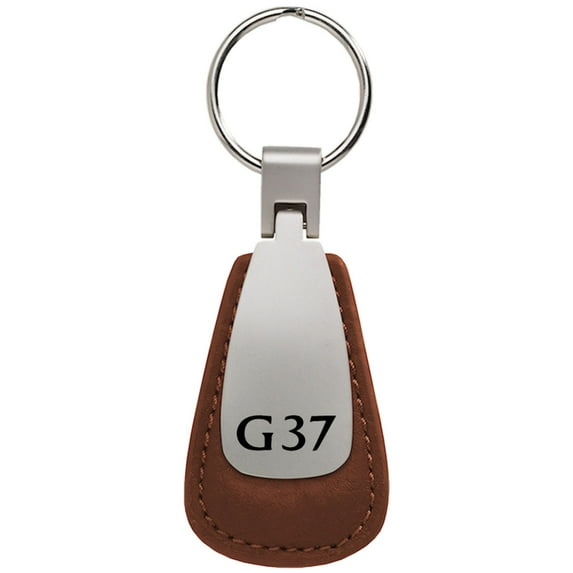 Infiniti G37 Leather Teardrop Key Chain (Brown)