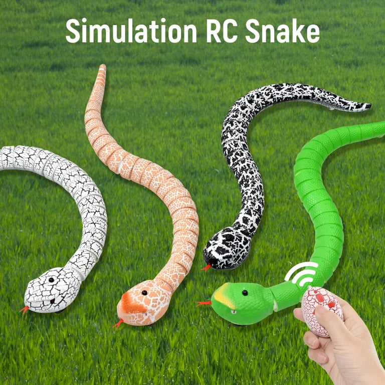 Realistic Remote Control RC Snake Toy Fast Moving Simulation Fake  Rattlesnake Robotic Toy Battery Powered Snake-Egg Controller USB  Rechargeable Snake