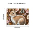 thumbnail image 2 of FCXZI Easter Bunnies and Wildflowers Spring Canvas Wall Art Painting Rabbit Floral Bunny Flower Brown Wall Decor Hanging  Asian Scenic Chic Chinoiserie Canvas Wall Art  16x12in, 2 of 6