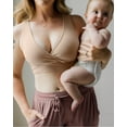 thumbnail image 2 of Kindred Bravely French Terry Nursing Bra for Breastfeeding and Sleep, Racerback Crossover, Soft and Stretchy Maternity Bra (Beige, XL Busty), 2 of 6