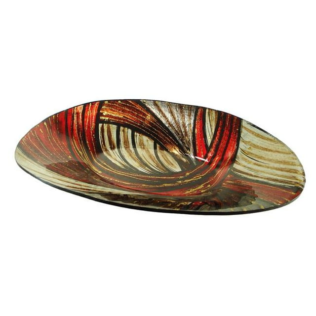 DLusso Designs 390-3723 Loretta Oval Decorative Plate - Large