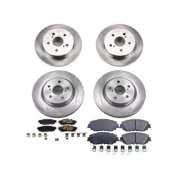 Front and Rear Brake Pad and Rotor Kit - Compatible with 2019 - 2024 Toyota RAV4 2020 2021 2022 2023