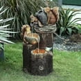 thumbnail image 4 of Natural Stone Look Water Fountain Outdoor, Weather-Resistant Outdoor Fountains With Durable Resin, Solar-Powered For Garden Water Features_Perfect Gift, 4 of 5