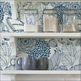 thumbnail image 5 of NuWallpaper Navy Secret Garden Vinyl Peel And Stick Wallpaper, 216-in by 20.5-in, 30.75 sq. ft., 5 of 8