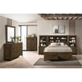 thumbnail image 2 of ACME Merrilee II Contemporary Solid Wood Queen Bed with Storage in Oak, 2 of 6