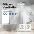 thumbnail image 6 of SPECSTAR Bathroom Exhaust Fan with Light, 110 CFM 1.0 Sone Shower Ventilation Fan, Super Quite Fan w/ 6000 K 1000LM LED Cool White Light, for 4'' Duct Ceiling Mount, 6 of 7