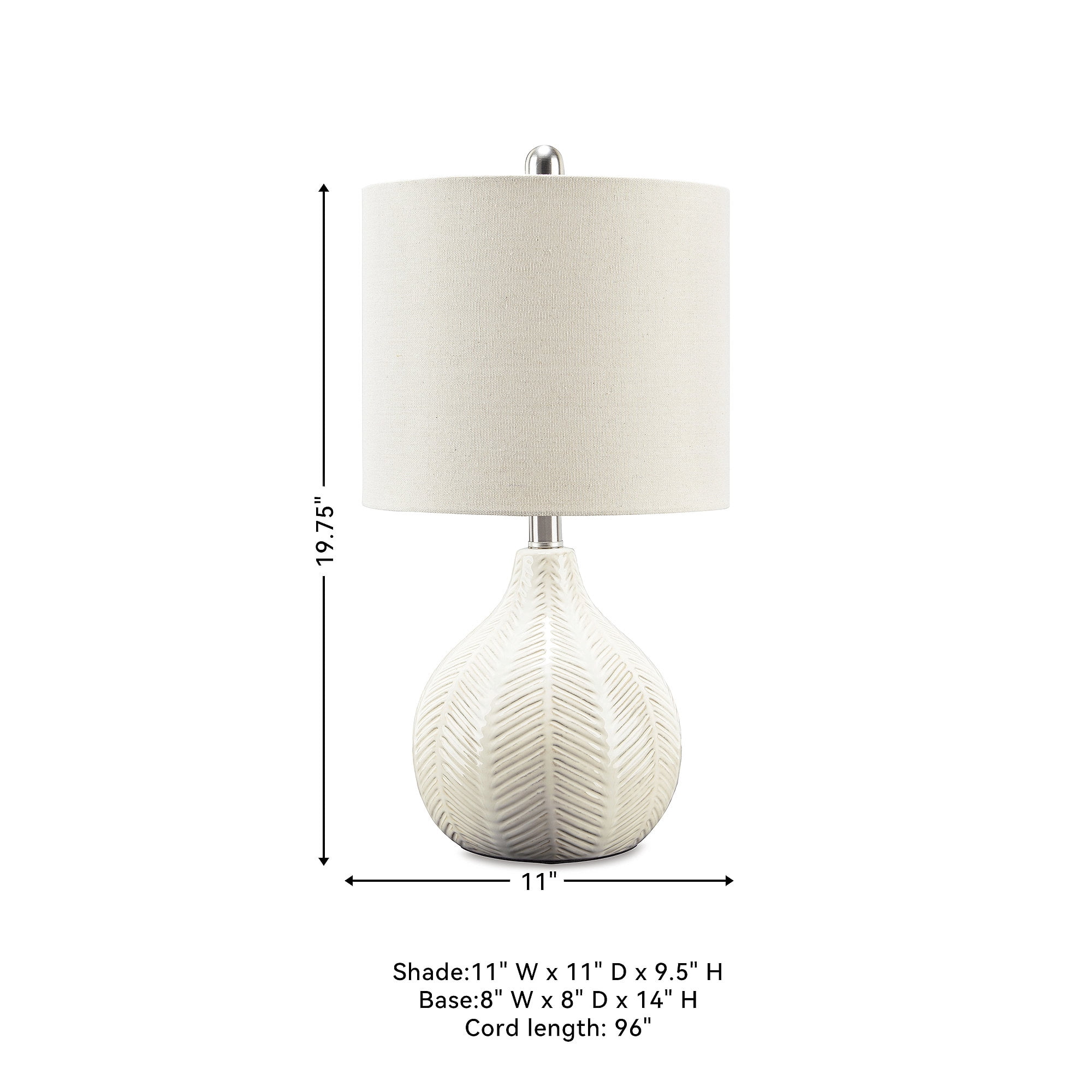 Signature Design by Ashley Casual Rainermen Table Lamp  Off White