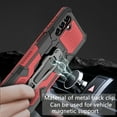 thumbnail image 5 of ELEHOLD Armor Case for Samsung Galaxy A14 5G 6.6",Rugged Hybrid Full Body Protective Case Hidden Kickstand  Magnetic Car Mount Anti-Scratch Shockproof Case,Red, 5 of 7