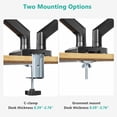 thumbnail image 4 of Soporte Doble Monitor WALI Negro con Brazo de Resorte de Gas Ajustable para Monitores de hasta 32 Pu, 4 of 9