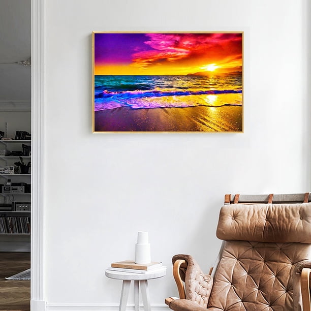 Cuadros Decorativos 5D taladro cuadrado completo diamante pintura DIY playa bordado diamantes de imitación imágenes Ndcxsfigh Nuevos Originales