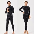 thumbnail image 4 of Traje de trabajo con traje de húmedo de manga larga y pantalones traje de buceo 1.5 mm Ergonómico Ultra Stretch Professional para snorkeling mujer de natación surf, negro m Advancent OD019359-03, 4 of 7