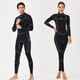 thumbnail image 4 of Traje de húmedo con traje de húmedo manga larga y pantalones traje de buceo 1.5 mm Ergonómico Ultra Stretch Professional para snorkeling Surfing Natación, Negro S Speravity OD019359-02, 4 of 7