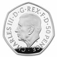 thumbnail image 2 of 2022 GB Silver 50p Piedfort Her Majesty Queen Elizabeth Prf, 2 of 2