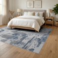 thumbnail image 3 of ODIKA 6'x9' Grey Blue Abstract Design Washable Area Rug Modern Geometric Pattern with Feature Easy Care, Non-Shedding, for Queen Size Bedroom Under Bed Master Suite, 3 of 7