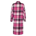 thumbnail image 5 of IROINNID Women's Woolen Coat Notch Lapel Plaid Long Sleeve Casual Autumn And Winter Plaid Suit Cardigan Woolen Coat Tops Jackets Windbreaker Outerwear With Pocket, Hot Pink, 5 of 5