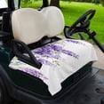 thumbnail image 2 of Golf Cart Seat Covers for 2 Seater,Purple Green Leaf Microfiber Cart Seat Towel Blanket,Spring Watercolor Botanical Flower Absorbent Breathable Non Slip Bench Seats Protector for Golf Course 51"x31", 2 of 9