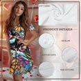 thumbnail image 7 of SEANATIVE Nightgowns for Women Button Front Short Sleeve Nightshirt Lightweight Sleepshirt Nightdress Soft Sleepwear Mid-thigh Length House Dress, XS, Boho Flower Hummingbird, 7 of 7