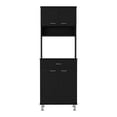 thumbnail image 2 of Black Kitchen Pantry With Countertop And Ample Storage For Pots Pans, Adjustable Legs Versatile Drawer Shelf Storage,, 2 of 3
