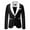 Black, variant on JHLZHS Mens Slim Fit Suit Coat Mens Open Slim Fit One Button Contrast Color Suit Jacket White Men Suits Slim Fit Mens Suits Classic Fit 2 Piece
