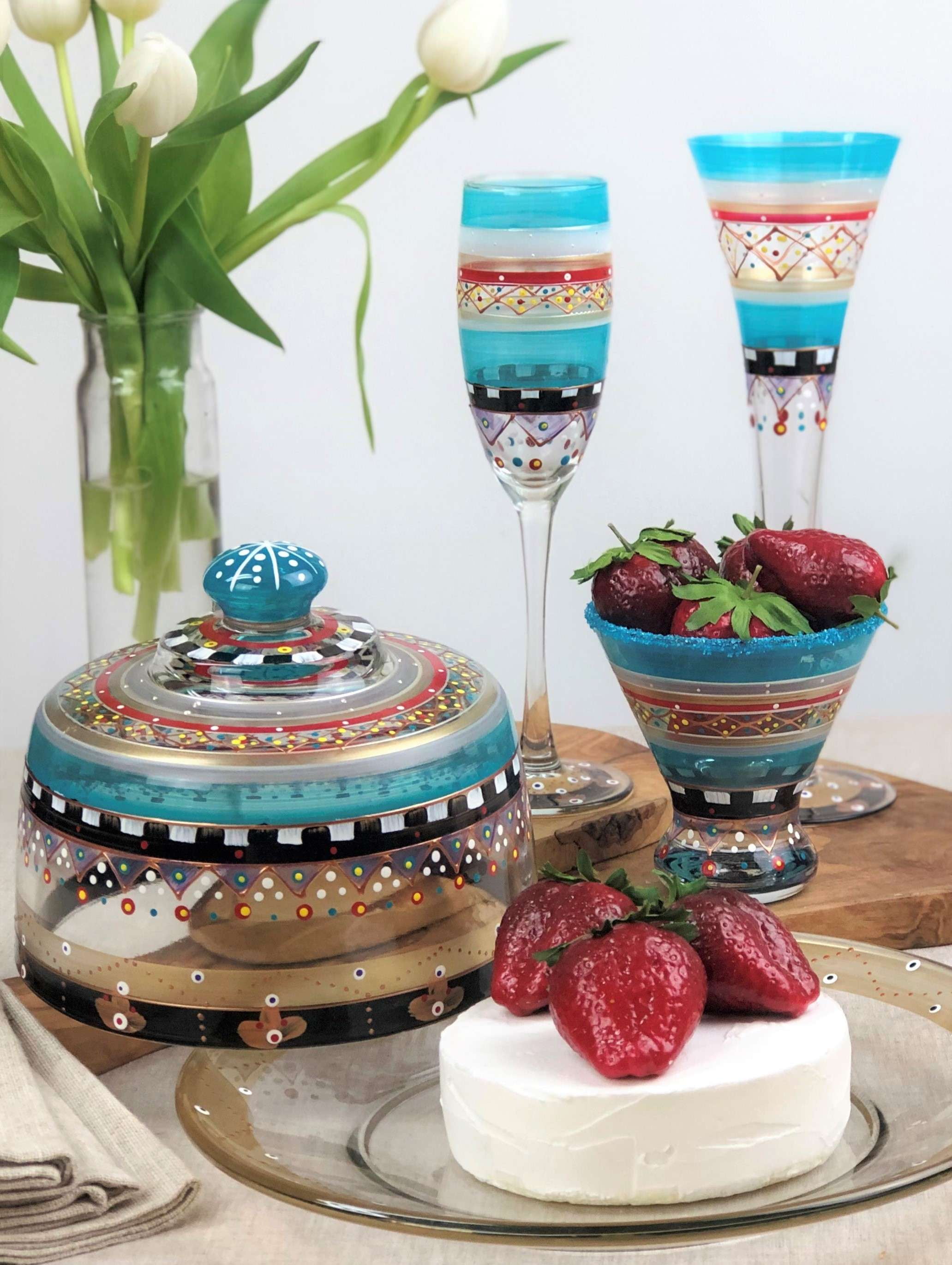 Moroccan Mosaic Carnival Hollow Flute Set/2