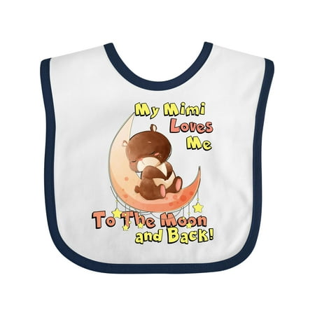 

Inktastic My Mimi Loves Me to the Moon and Back Gift Baby Boy or Baby Girl Bib