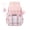 Pink, variant on Aesthetic Plaid Pattern School Backpack for Students with Plush Charm Lightweight Multi-Pocket Daypack for High School College and Daily Commuting Blue