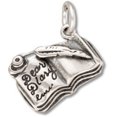 thumbnail image 1 of Sterling Silver 30" .8mm Box Chain Dear Diary Journal Book Pendant Necklace, 1 of 2