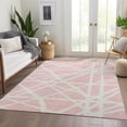 thumbnail image 6 of Addison Rugs Mayfield Premium Machine Washable Transitional Geometric Pink Rectangle Rug, 5' x 7'6", 6 of 6