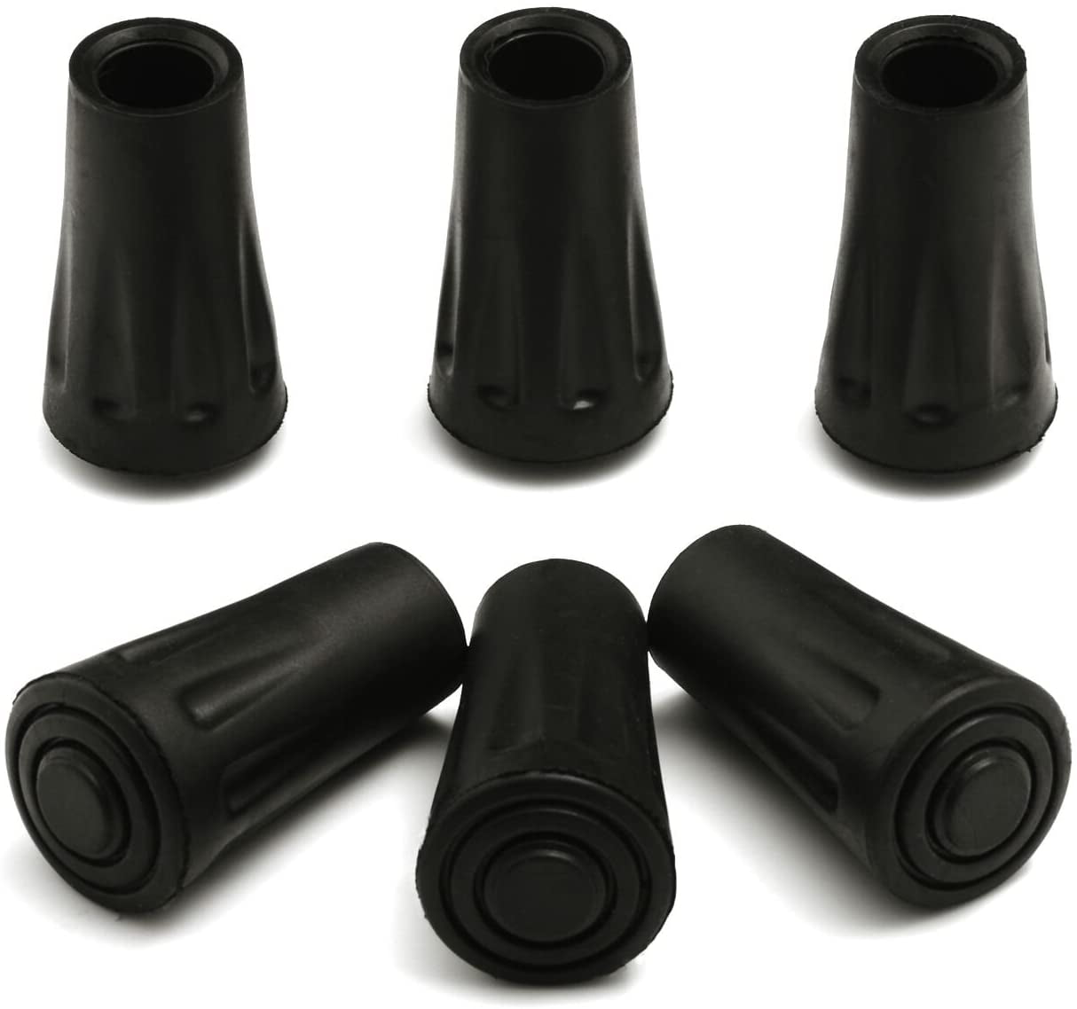 Alpenstock Rubber Head Cover 8pcs Replacement Walking Stick Rubber Tips Cylindrical Trekking Poles Caps Tips 