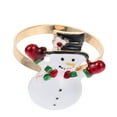 thumbnail image 2 of Miangastore 4pcs Christmas Snowman Shaped Napkin Rings Decorative Snowman Napkin Buckles, 2 of 8
