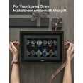 thumbnail image 3 of 12-Slot Watch Box, 2 Layers Lockable Watch Case with Glass Lid with 1 Drawer, Black and Black, 3 of 6