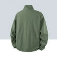 thumbnail image 4 of JGGSPWM Men's Big and Tall Summer Solid Color Breathable Zipper Pocket Sun Protection Clothes Outdoor UV Sports Jacket Top Coat Green XXL, 4 of 9